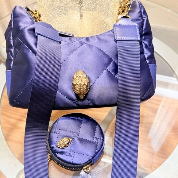 Kurt Geiger Navy Blue Shoulder Bag with Gold Accents - Picture 3 of 7